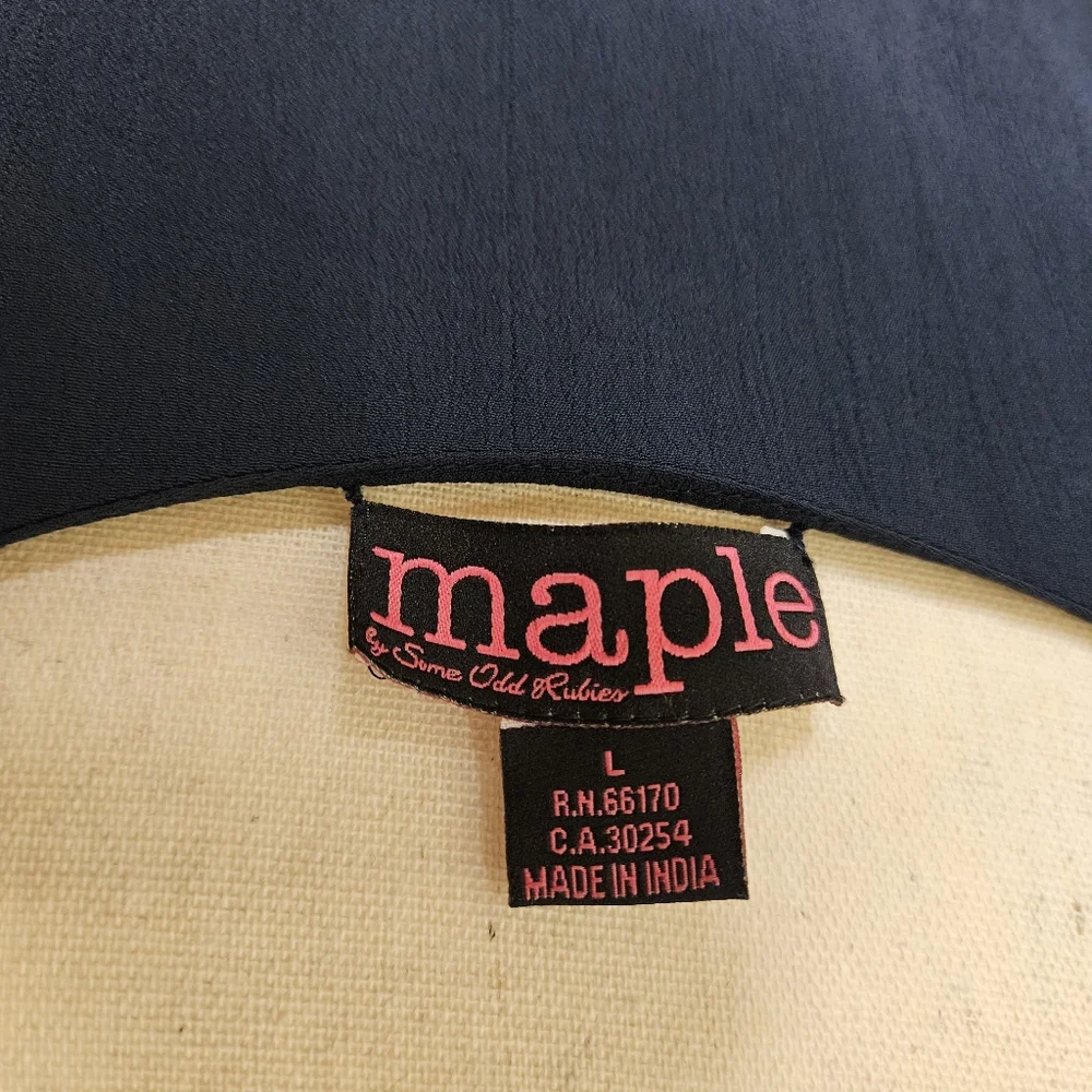 NWT - Maple Navy Cold Shoulder Dress - Picture 11 of 12